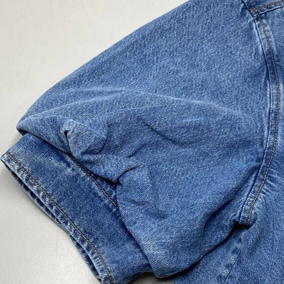 FRAME Women’s Billow Sleeve Denim Button-Up Shirt – Blue, Size M - Picture 2 of 7